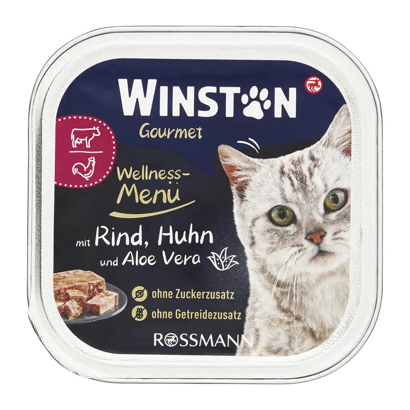 Winston Húsokkal és aloe verával macskaeledel