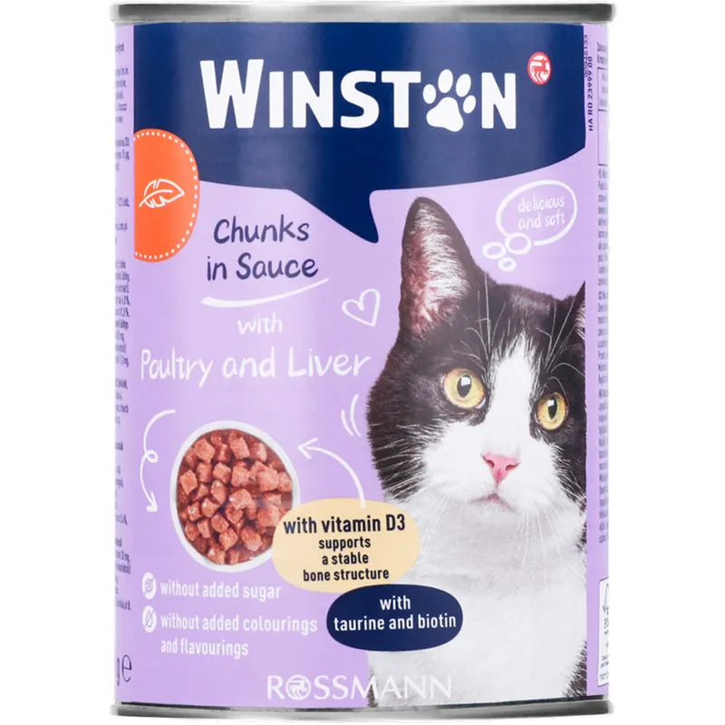 Winston Szárnyassal és májjal macskaeledel
