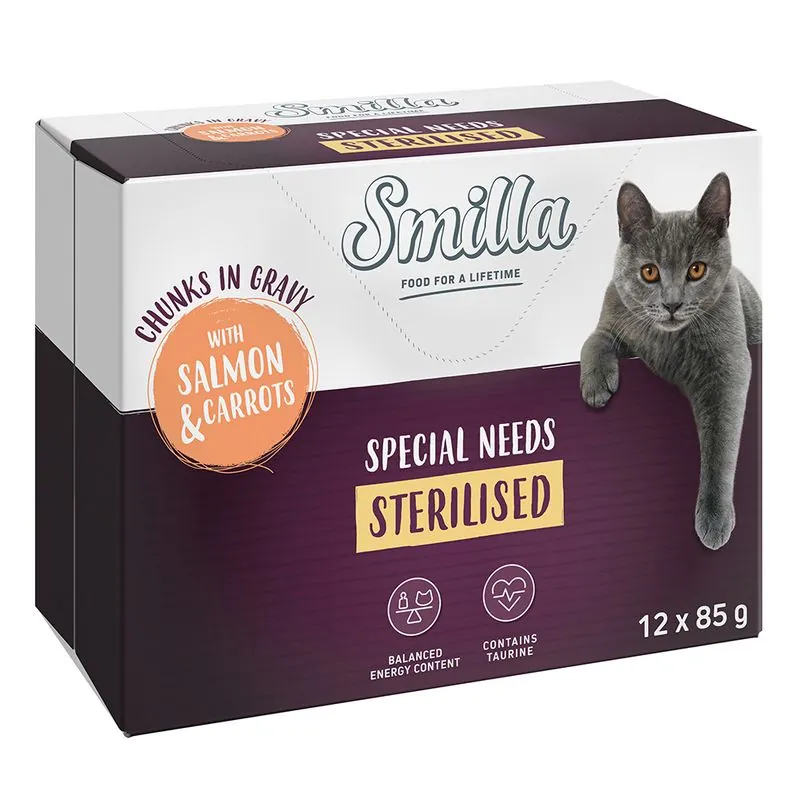Smilla Sterilised falatok zöldséggel macskaeledel