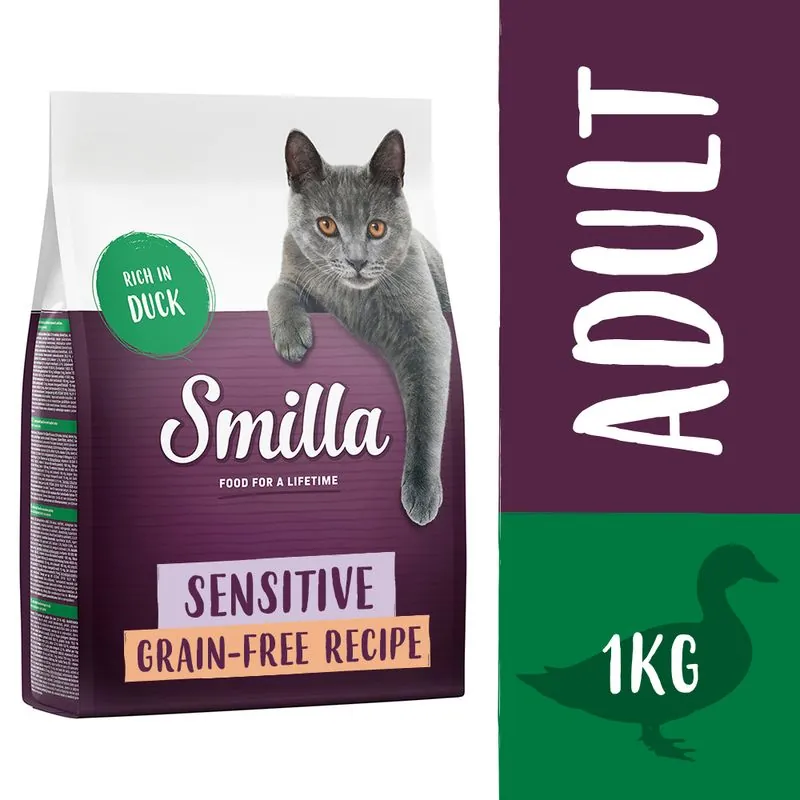 Smilla Adult Sensitive gabonamentes kacsa macskaeledel