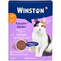 Winston Szárazeledel szárnyassal, marhával és jukkával macskaeledel