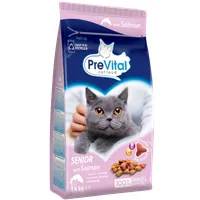 PreVital Idős macskák számára lazaccal macskaeledel