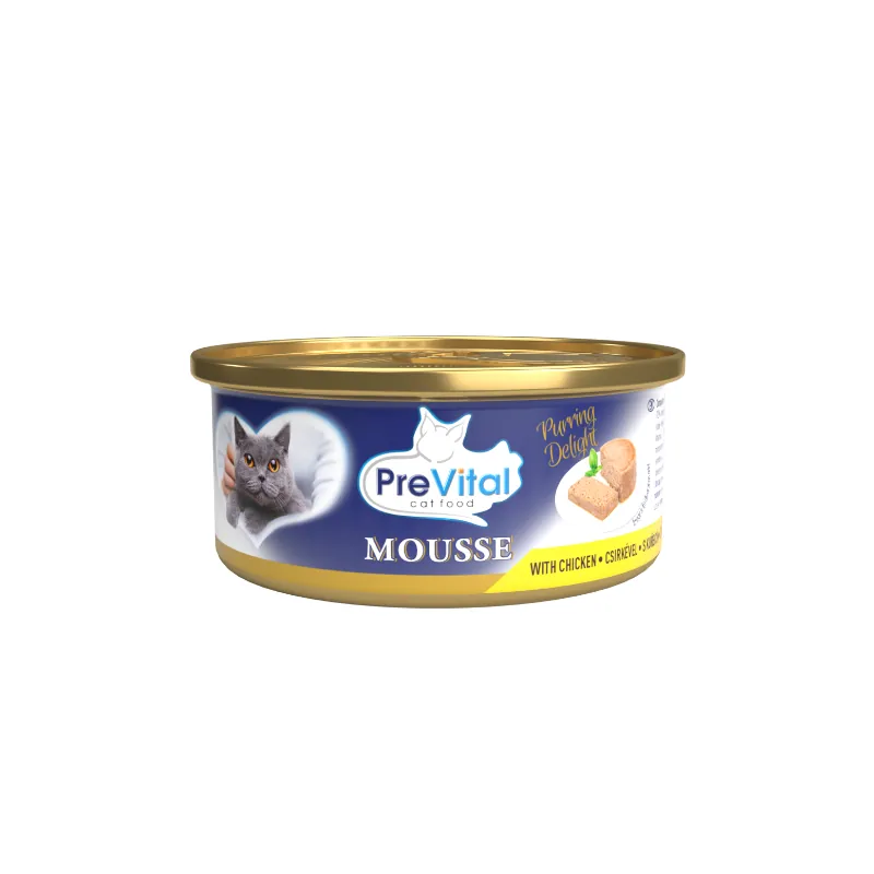PreVital Mousse felnőtt macskák számára csirkével macskaeledel