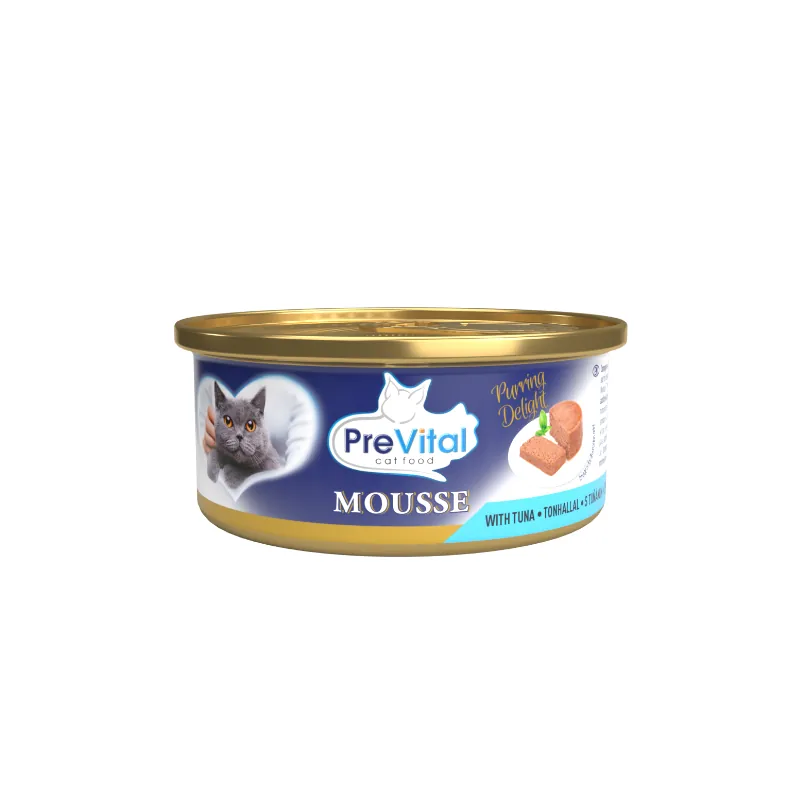 PreVital Mousse felnőtt macskák számára tonhallal macskaeledel