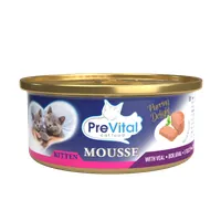 PreVital Mousse kölyökmacskák számára borjúval macskaeledel