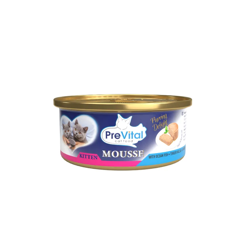 PreVital Mousse kölyökmacskák számára tengeri hallal macskaeledel