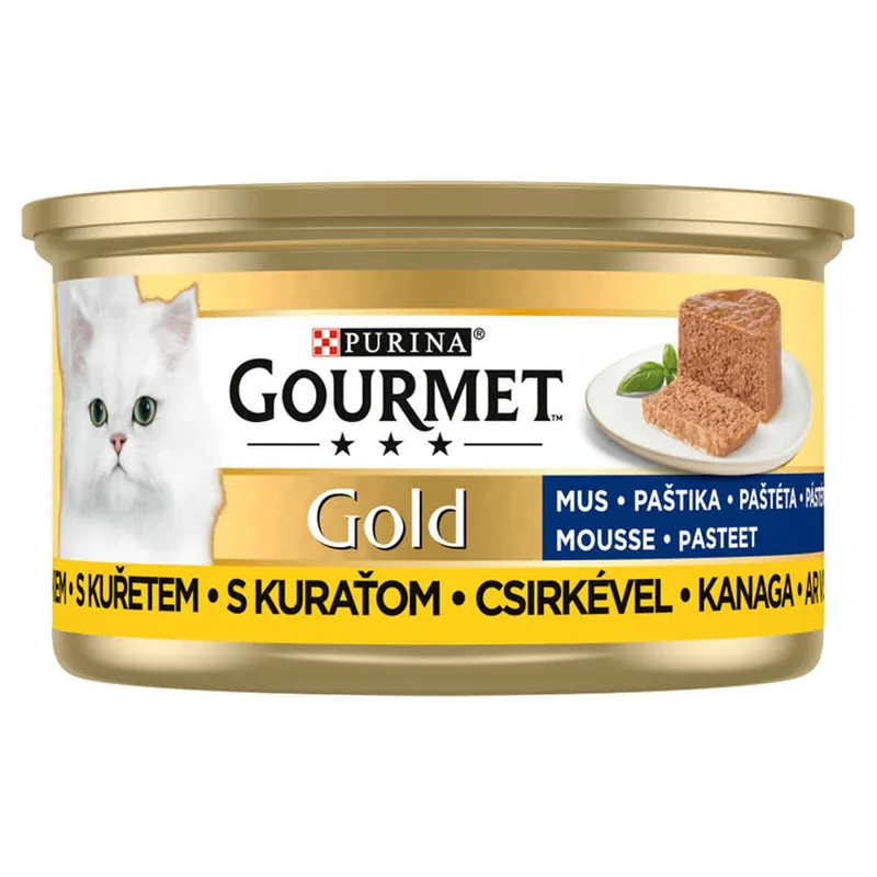 Gourmet Gold Pástétom csirkével nedves macskaeledel macskaeledel