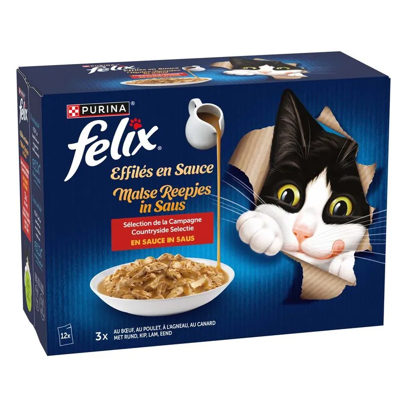 Felix Fantastic Gravy Lover vidéki válogatás macskaeledel