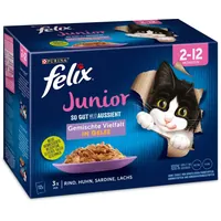 Felix Fantastic Junior vegyes csomag macskaeledel