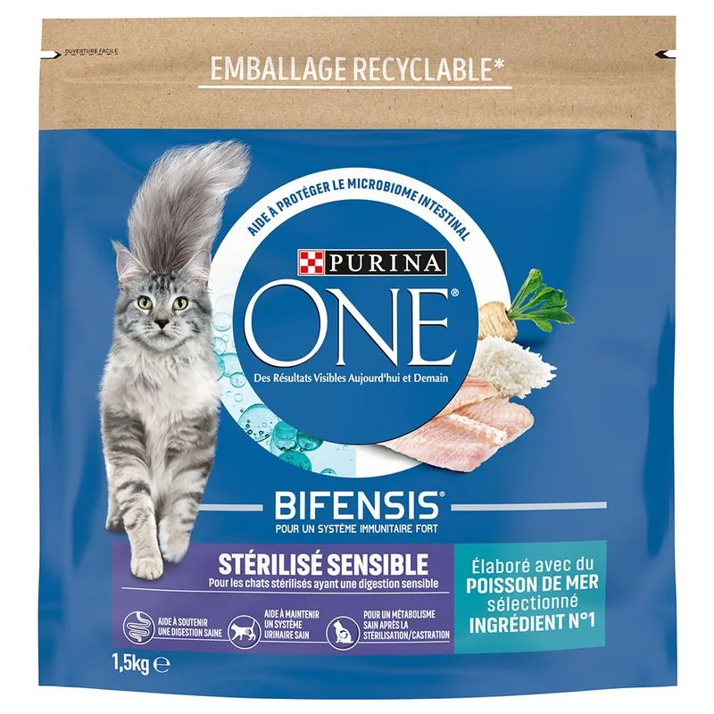 PURINA ONE Sterilised Sensible tengeri hal macskaeledel