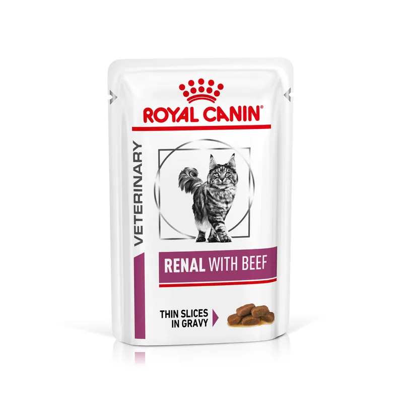 Royal Canin Veterinary Diet Renal with Beef macskaeledel