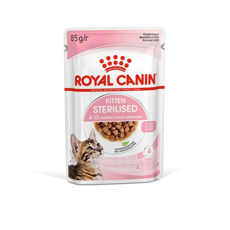 Royal Canin Kitten Sterilised Chunks in gravy macskaeledel